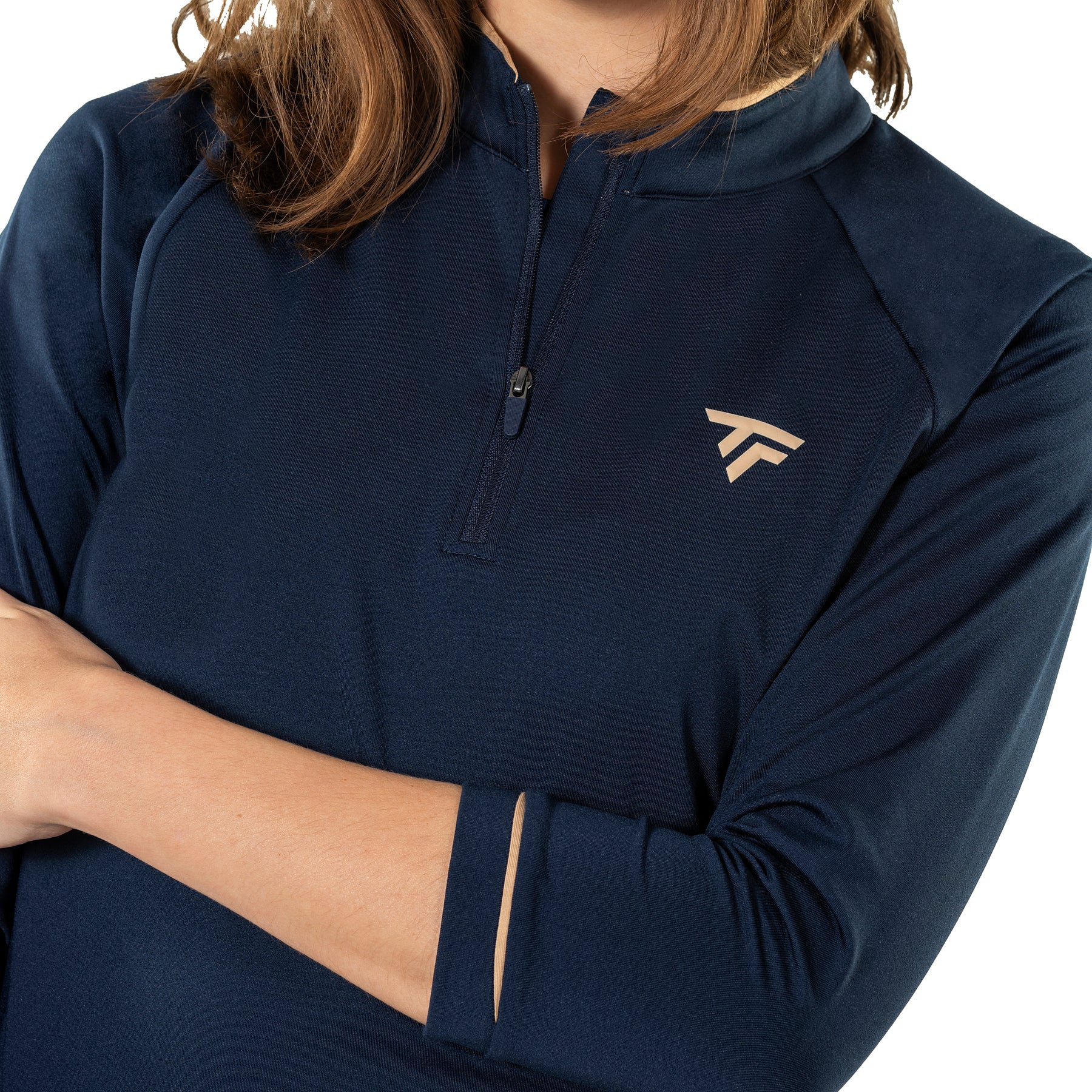 Sweat technique Thermo Zip Manche 3/4 Femme Marine - Image 4