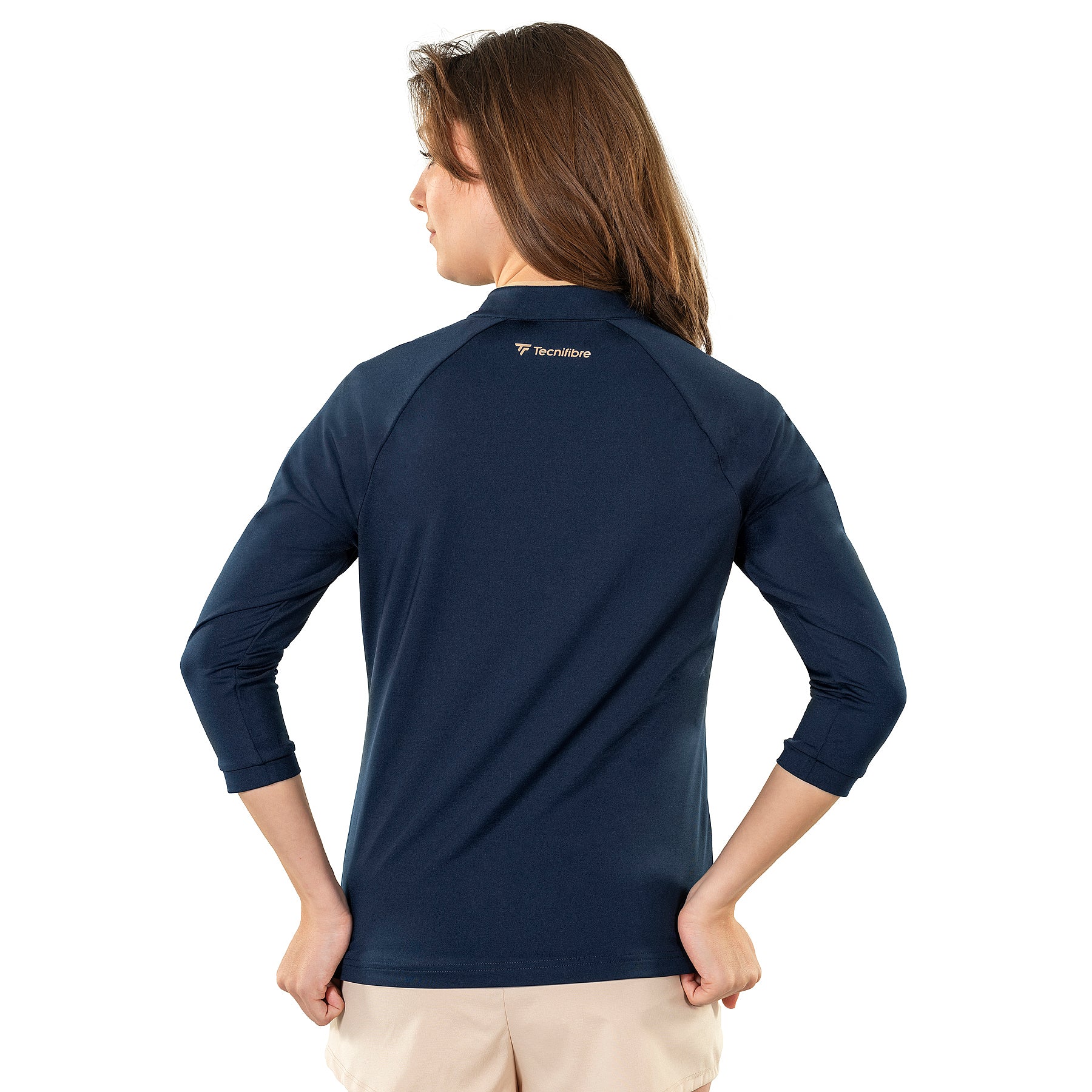 Sweat technique Thermo Zip Manche 3/4 Femme Marine - Image 5