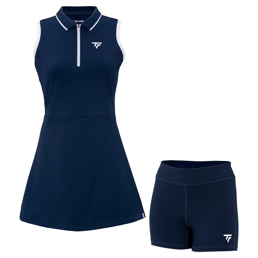 ROBE TECH DRESS STRETCH MARINE FEMME - Image 4